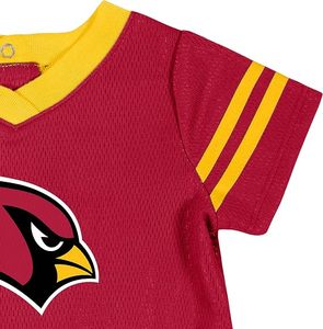 Conjunto de Vestido Jersey para Bebé Niña de los Arizona Cardinals, Rojo y Amarillo, Diseño Bordado de la Mascota, Material de Poliéster - Product Image 5