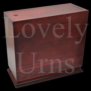 Urna funeraria de madera con acabado cerezo, tamaño grande, para adultos, contenedor para cenizas, recuerdo conmemorativo. - Product Image 6