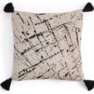 Wholesale Geometric Decorative Sofa Pillow Cushion Cushion Cover Knit Cotton Pillow Embroidered Cushion Case