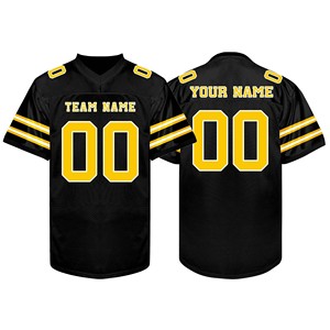 Maillot de football américain personnalisé en mélange de spandex, coupe ajustée, lavable en machine, vêtements de sport, impression par transfert - Product Image 1