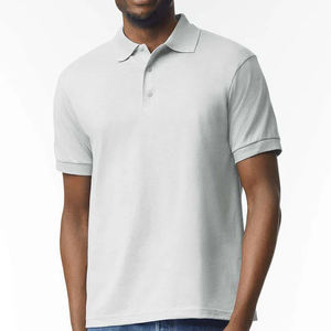 Polo en jersey 100% coton de qualité supérieure pour homme, couleur unie, avec impression de logo personnalisé, t-shirt écologique et à séchage rapide - Product Image 1