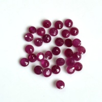 Rubis du Mozambique certifiés, taille ronde 4 mm, pierres précieuses en vrac, rubis naturel chauffé pour la fabrication de bijoux, vente en gros, approvisionnement en Inde