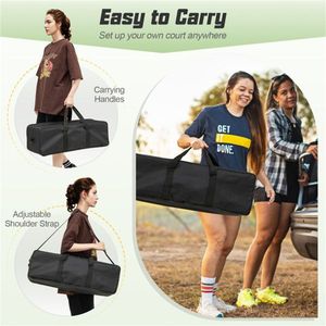 Ensemble de filet de volley-ball robuste jaune 32 x 3 m avec poteaux réglables sur 3 niveaux, treuil anti-affaissement et accessoires d'équipement de terrain tout compris - Product Image 6