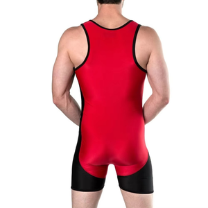 Tenue de compétition de lutte personnalisée, justaucorps sur mesure pour hommes, tissu extensible performant, léger et respirant, sports d'équipe - Product Image 3