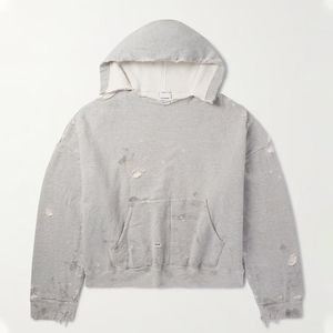 Hoodies délavés et usés à prix bas, meilleure vente, service OEM sur mesure, tendance, qualité supérieure, style décontracté et urbain - Product Image 3