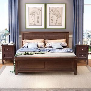 2 comodini a due livelli in stile country di grandi dimensioni, tavolini da notte per adulti - Product Image 5