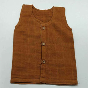 Ropa de Bebé Transpirable y Ecológica de Muselina 100% Algodón para Verano, Pantalones con Tirantes y Bolsillo, Body Sólido de 200-220 g/m² - Product Image 1