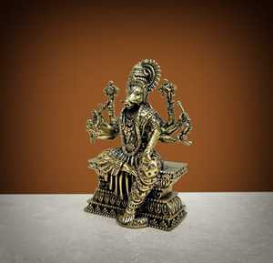 Statue artisanale en laiton de la déesse Varahi, idole hindoue, décoration religieuse pour la maison et le temple - Product Image 4