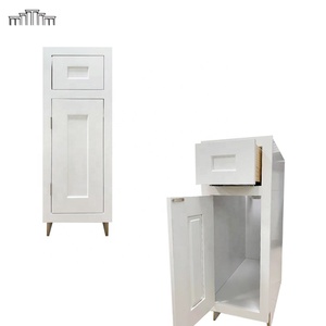 Estructura de inserción de madera de abedul de nogal Natural contemporáneo Cierre suave Superposición parcial Shaker Cajón Puerta Base Incrustaciones Armarios de cocina - Product Image 3