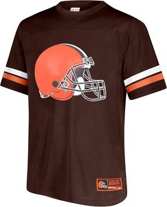Maillot marron des Cleveland Browns avec logo de casque orange et numéro 46, en polyester durable - Product Image 2