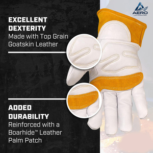 Guantes de Trabajo Industriales de Cuero Multiusos, Bicolor, 2026, Diseño Personalizado, Producto Moderno, Cómodos, Servicio OEM ODM - Product Image 6