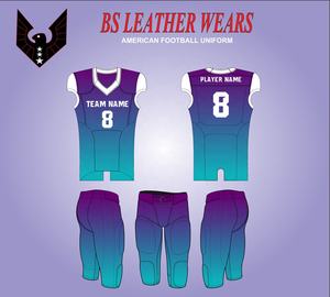 Personalizable 100% poliéster fútbol americano Jerseys transpirable de talla grande sublimado Club Logo nombre del equipo impreso liso XL conjunto - Product Image 3