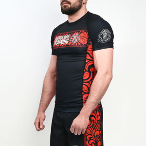 Rashguard personnalisé à sublimation UPF50 respirant à manches courtes pour hommes et femmes, séchage rapide, compression, vêtements de sport MMA BJJ, vente en gros OEM - Product Image 2