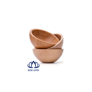 Bol en bois naturel pur, très demandé |   Bol de service pour salade et fruits écologique et non toxique - Product Image 1