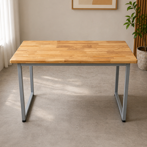 Plateau de table en bois clair, comptoir de bureau moderne et minimaliste en bois d'hévéa, panneau de mobilier durable et personnalisable - Product Image 3