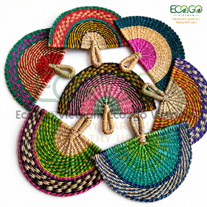Ventilateur mural en jonc de mer de couleur personnalisée, vente en gros depuis l'usine du Vietnam - Eco2go Vietnam - Product Image 6