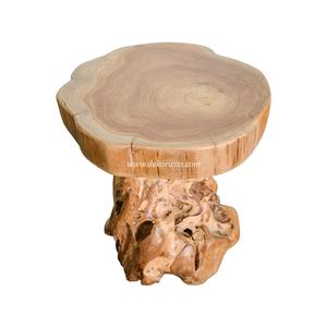 Tabouret rond en bois massif de qualité supérieure D40 Banc en bois pour l'extérieur Patio Salon Meubles - Product Image 1