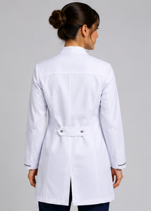 Custom <b>Women</b> Lab Coat <b>White</b> Doctor Workwear <b>Long</b> <b>Sleeve</b> Pharmaceutical Uniform Breathable Cotton Polyester Medical Laboratory - Product Image 5