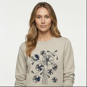 Respirant polaire femmes imprimer chaud décontracté couleur unie poids lourd col rond pull décontracté coupe surdimensionné mode sweat - Product Image 1