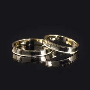 Classic 925 Silver Rhodium Plated Moissanite Engagement Bands Unisex <b>Plain</b> Design with Prong Setting - Product Image 1