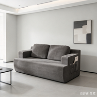 Canapé modulaire en velours côtelé, sectionnel, rectangulaire, emballé sous vide, en mousse compressée, pour salon, en tissu