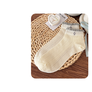 Calcetines Cortos con Volantes Estilo Coreano, Vintage, Dulces, con Lazo y Encaje, para Mujeres y Niñas - Product Image 4