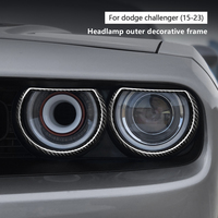 Anneau décoratif extérieur en fibre de carbone étanche Blackstone HS-143, spécial pour la garniture des phares de la Dodge Challenger Sport