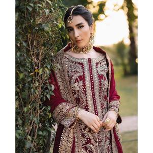 ชุดปาร์ตี้สำหรับนักออกแบบชุดเสื้อพลาสโซและชุดดูพัตต้าปักลายขนาดใหญ่ไซส์ XL - Product Image 4