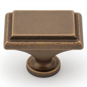 Pomo Decorativo de Latón Macizo con Acabado Antiguo, Forma Redonda, para Muebles y Armarios - Product Image 2