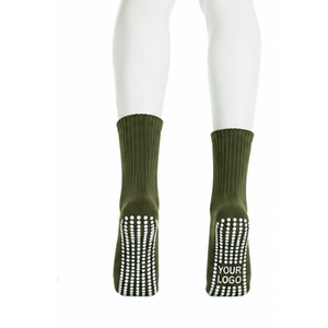 Calcetines Deportivos Antideslizantes Color Verde Oliva con Logotipo Personalizado al por Mayor, Calcetines Profesionales de Fútbol para Hombre, Calcetines Deportivos Antideslizantes - Product Image 5