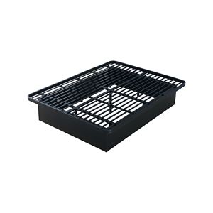 Struttura letto matrimoniale in metallo resistente stile moderno, altezza 16 pollici, colore nero - Product Image 6