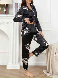 Hot Selling Soft Trendy Women <b>Long</b> Sleeve Silk <b>satin</b> Nightwear Robes Loose <b>Nightdress</b> with Custom Logo <b>Nightdress</b> - Product Image 6