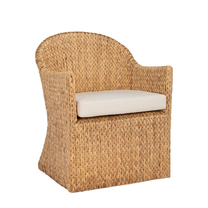 Sillas de comedor de jacinto de agua tejidas a mano, de color natural, para restaurante, con cojín, venta al por mayor desde Vietnam - Product Image 1