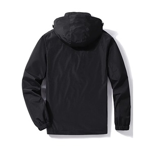 Veste coupe-vent zippée intégrale de haute qualité avec logo personnalisé pour homme, imperméable et coupe-vent, avec capuche. - Product Image 5