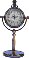 Reloj de Trípode Decorativo de Latón Macizo de Alta Calidad, Pulido, Náutico, Moderno, para Exteriores, Color y Tamaño Personalizables, Paquete de Varias Piezas