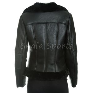 Chaqueta de Cuero Genuino para Mujer, Diseño Transpirable y a la Moda, Venta al Por Mayor de Chaquetas de Cuero Genuino para Mujer - Product Image 4