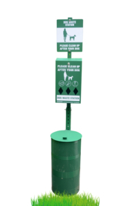Estación de Desechos para Perros Todo en Uno de Aluminio con Dispensador de Bolsas y Cubo de Basura con Tapa, Construcción de Acero para Exteriores - Product Image 2