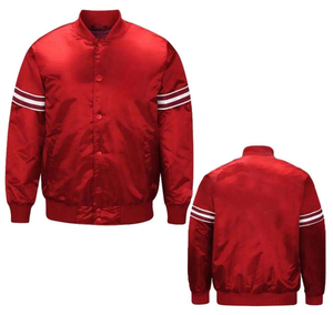 Veste universitaire tendance pour femme, fabriquée en usine, en satin doux, à séchage rapide, avec doublure et col montant - Product Image 5