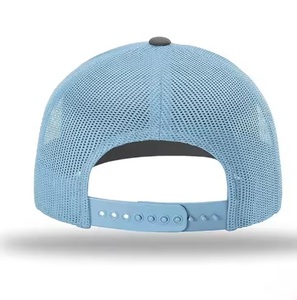 Gorra Trucker de Malla Azul, 6 Paneles, Ajustada, Unisex, Casual, Color Sólido, para Primavera/Verano - Product Image 3