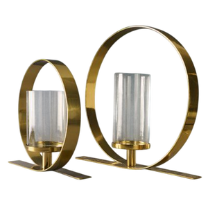 <b>Hurricane</b> Candleholder Clear Glass with Brass Base Heat Resistant Home Decoration <b>Lantern</b> Metal Votive Stand Designer Stand - Product Image 2