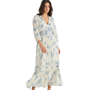 Vestido Largo Floral para Mujer, Cómodo para Uso Diario - Product Image 4