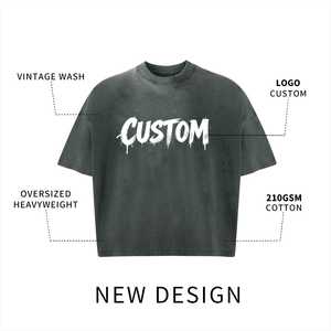 Custom Slim Fit Short Sleeve Acid Wash <b>Animal</b> Print Eco-Friendly 180g Cotton Formal <b>Men's</b> T-Shirt Vintage Distressed Drip Drop - Product Image 5