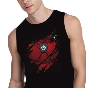 Vente directe d'usine, t-shirts sans manches pour hommes, t-shirts sans manches de haute qualité, t-shirts de sport pour hommes, t-shirts de fitness - Product Image 5