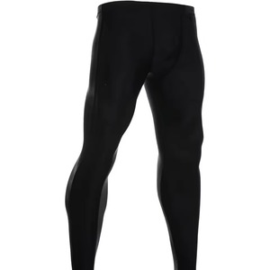 Gym Leggings Elastic Waist 90% Polyester 10% Spandex Custom Logo Sportswear Running <b>Tights</b> Baselayer <b>Compression</b> <b>Men</b> 180g - Product Image 3
