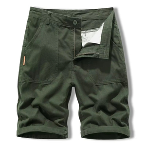 Pantalones Cortos Deportivos de Algodón Sólido para Hombre, Cintura Media, Cordón Elástico, Transpirables, con Bolsillos - Product Image 2