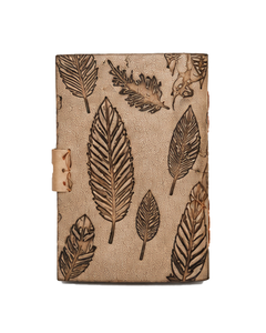 Cuaderno de Cuero Hecho a Mano de Primera Calidad |   Cubierta con Relieve Botánico |   Cuaderno de Cuero Rústico Vintage para Regalo - Product Image 6