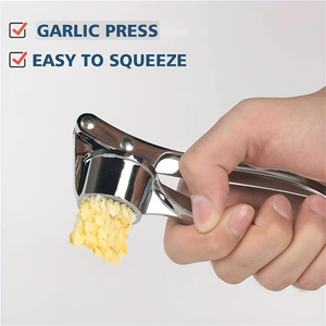 Prensa de Ajo Antideslizante, Clip para Ajo Reforzado, Multifuncional, de Aleación de Zinc y Acero Inoxidable, Tipo Manual - Product Image 5