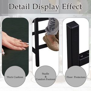 Sgabelli da Bar Moderni in Ecopelle Senza Schienale, Sedie Imbottite per Bancone o Isola, per Cucina, Bar o Uso Domestico - Product Image 6