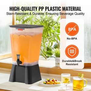 Dispenser per Succhi in Plastica da 8L con Rubinetto Anti-Goccia per Feste e Tè Freddo/Limonata - Product Image 4