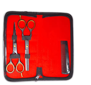 Kits de ciseaux de coiffure, 25 ensembles de ciseaux de coiffure en acier inoxydable, ciseaux professionnels pour barbier - Product Image 4